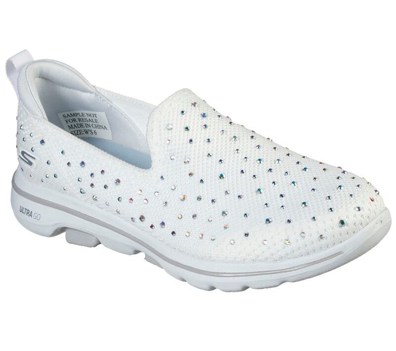 Skechers Gowalk 5 - Limelight - Womens Slip On Shoes White [AU-SE6276]